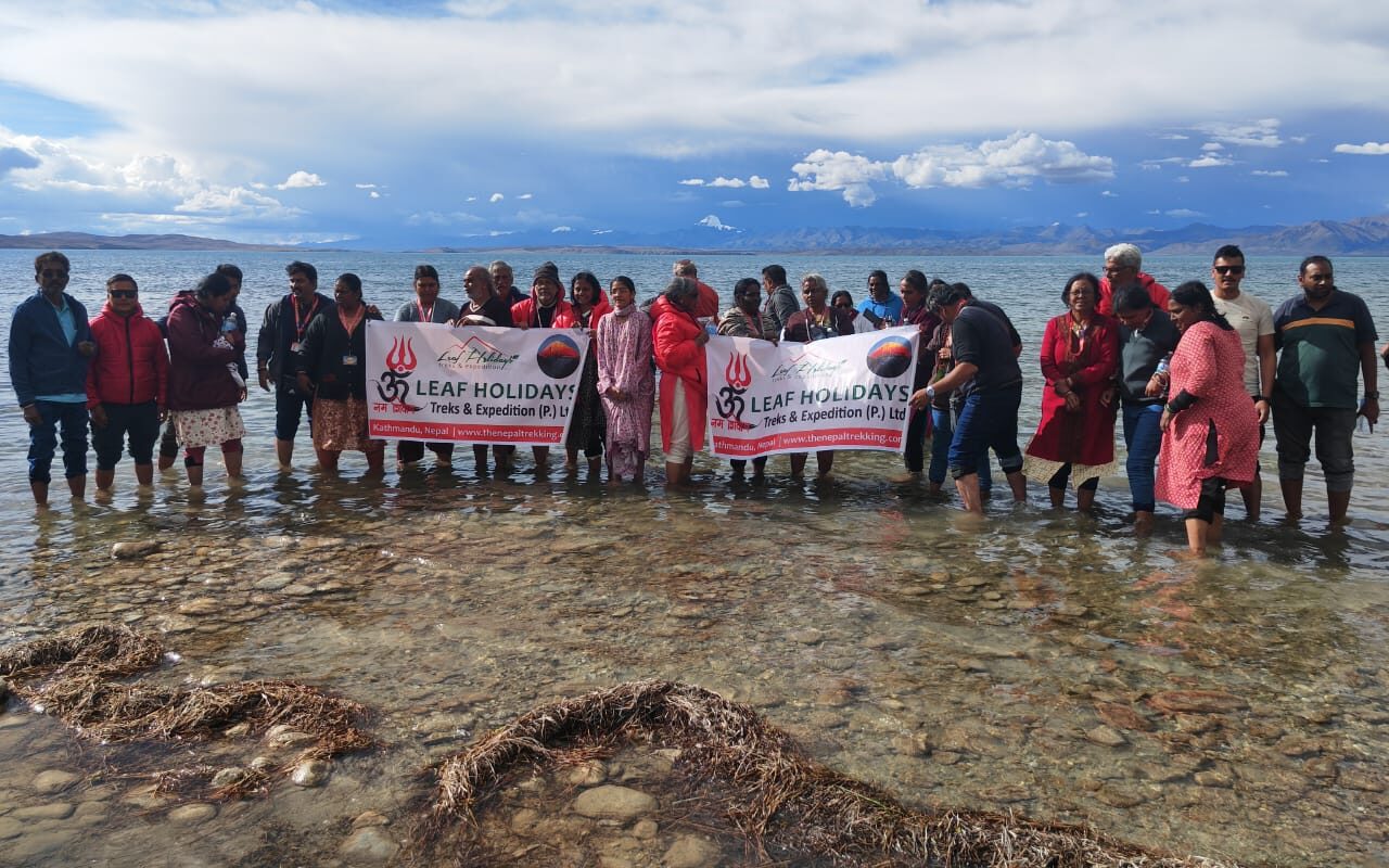 Our group at Mansarovar Lake