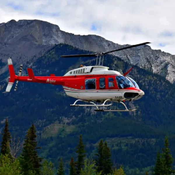 Helicopter flight during the Kailash Yatra