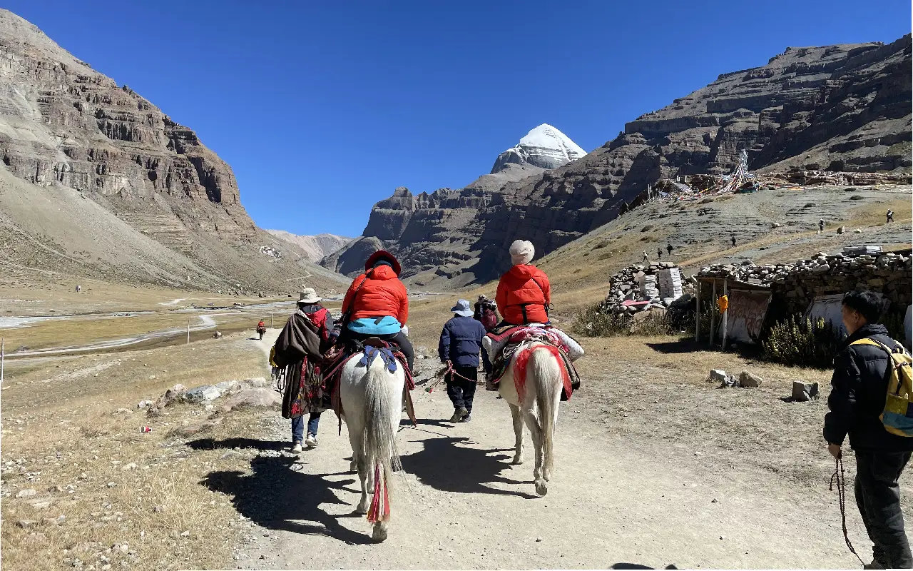 Our guest on horse during the Kailash Kora